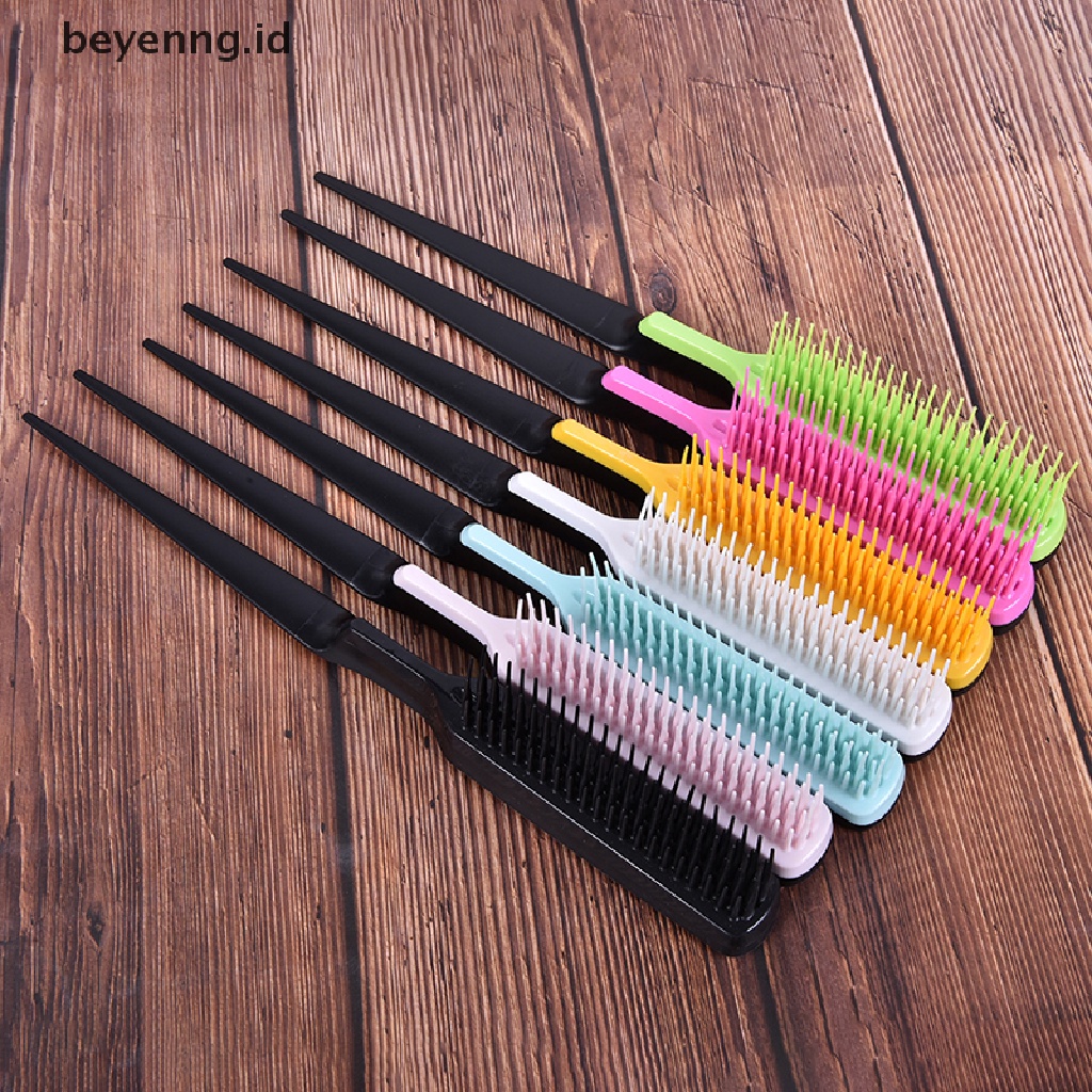 Beyen Pro Salon Hairdressing Menggoda Punggung Sikat Sisir Rambut Slim Line Styling Tools ID