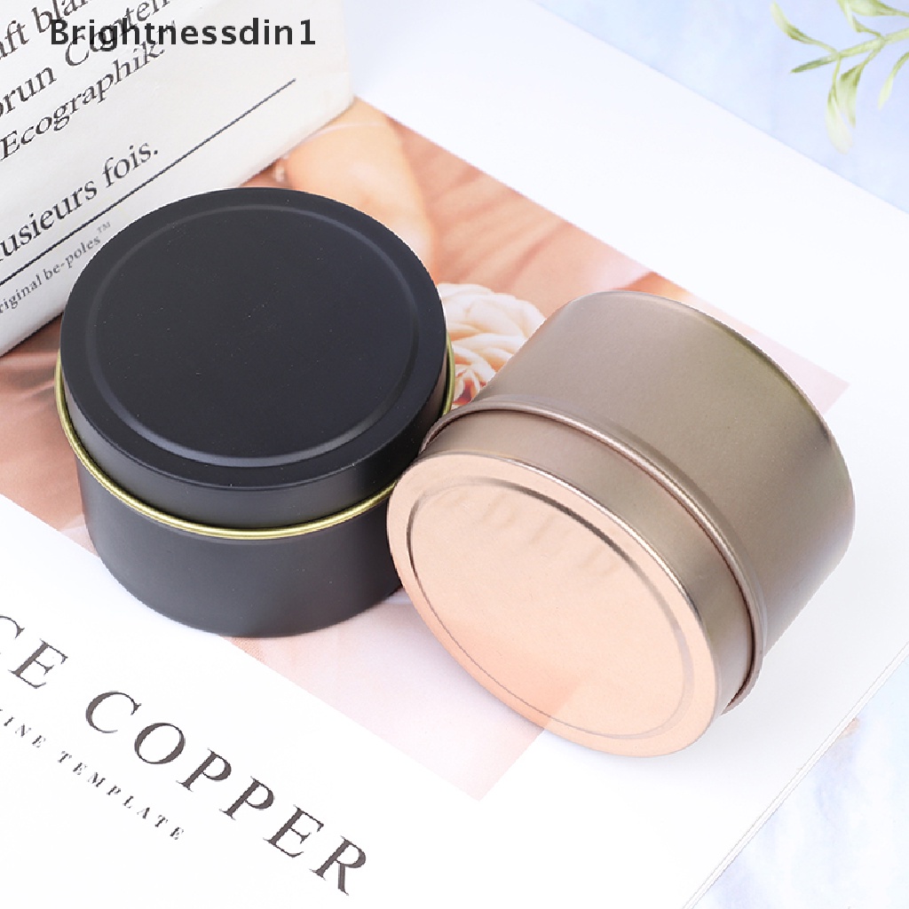 [Brightnessdin1] Toples Bulat DIY 4Oz Aluminium Tins Dengan Tutup Wadah Sample Kosmetik Storage Organizer Butik