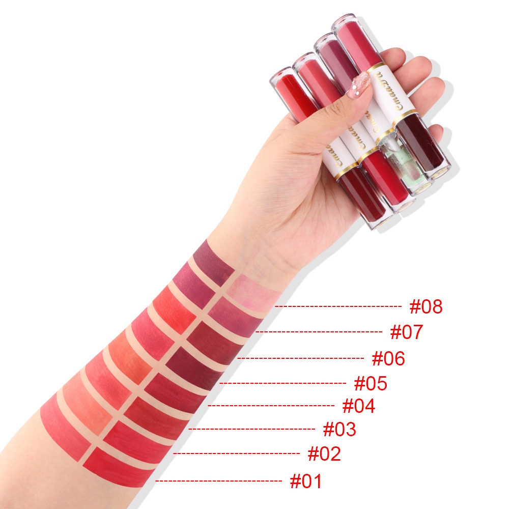 cod☜☞ready 2 in 1 Lipstick Lip Gloss Melting Matte Lip Tint - Lip gloss Liptint Lip cream warna 8 lagilaku