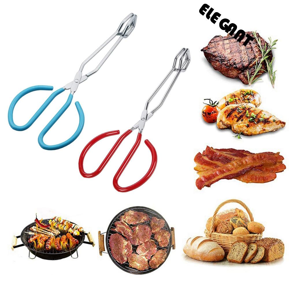 [Elegan] Penjepit Gunting Makanan Portable Masak Panggangan Pastry BBQ Tools