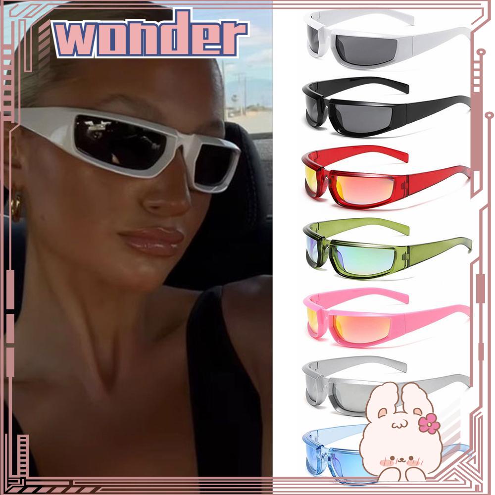Wonder Y2K Kacamata Hitam Eyewear Bersepeda Steampunk Punk Goggles