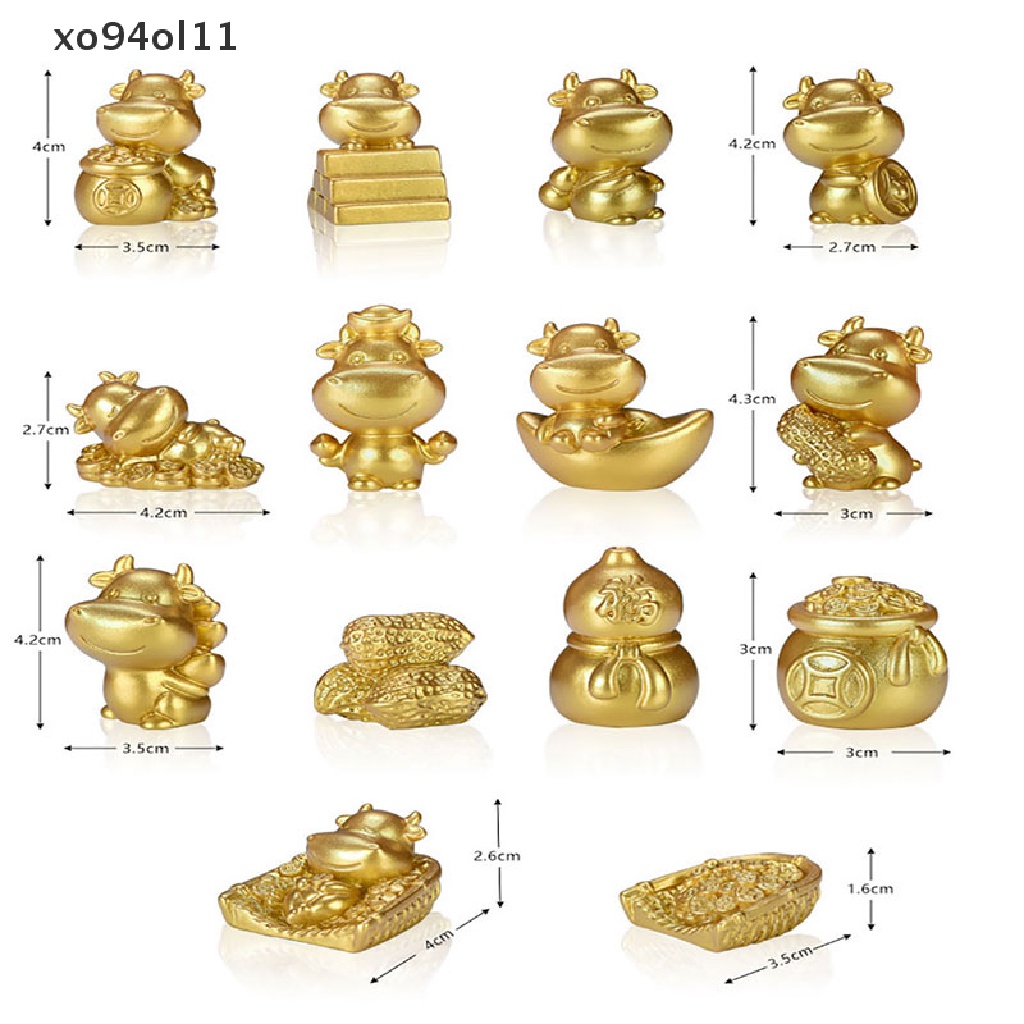 Xo Taurus Microlandschaft Cow Pajangan Resin Hewan Craft Aksesoris Dekorasi Taman OL