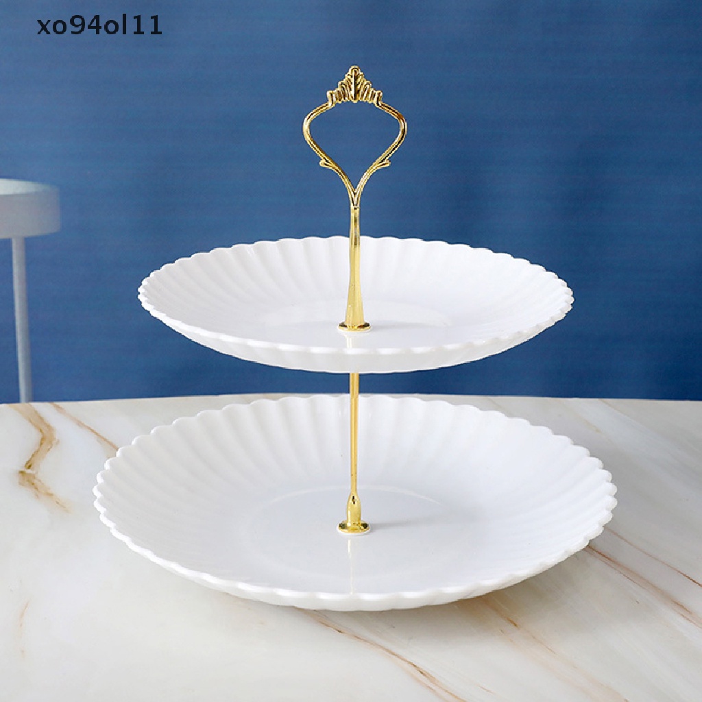 Xo Detachable Cake Stand Gaya Eropa 2tingkat Pastry Cupcake Piring Buahdekorasirumah OL