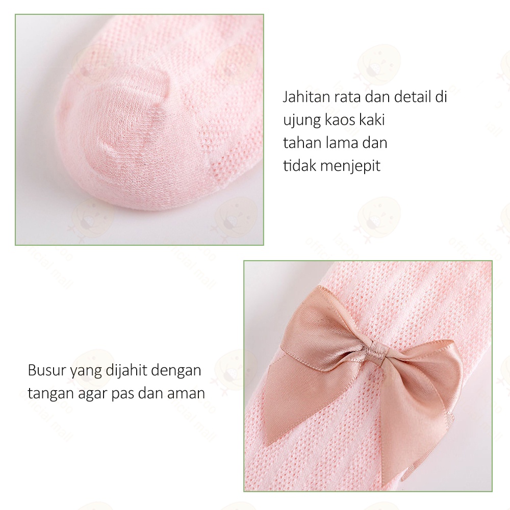 Lacoo Legging stocking bayi anak ribbon Stocking anak perempuan Pantyhose anak perempuan 1-6thn