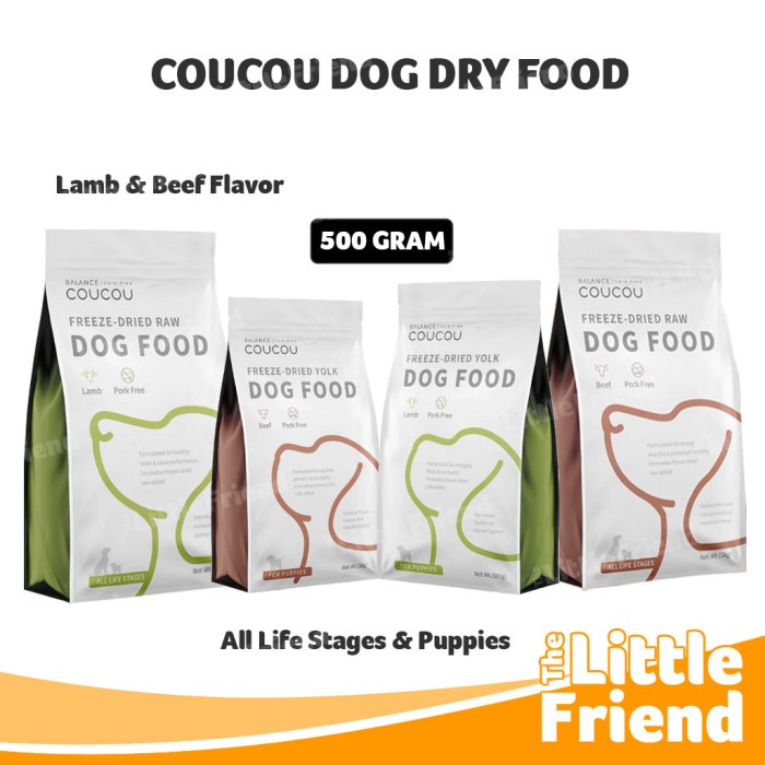 Makanan Anjing Puppy CouCou Dog Dry Food 500 gram Lamb &amp; Beef