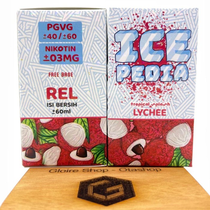 FREEBASE - Ice Pedia LYCHEE 60ml by Majapahit Liquid Vape Icepedia