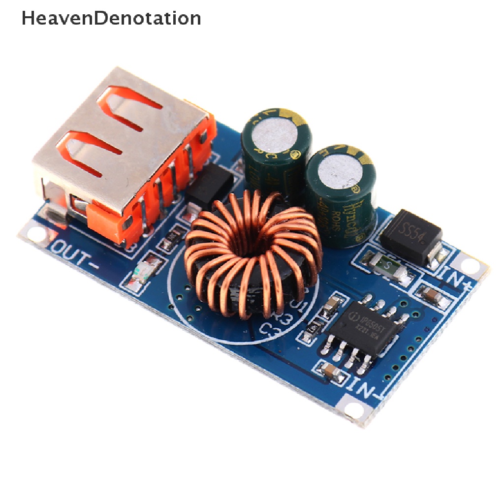 [HeavenDenotation] Modul Step Down DC USB 12V 24V Ke Telepon QC3.0 Charge Cepat Untuk Huawei Samsung HDV