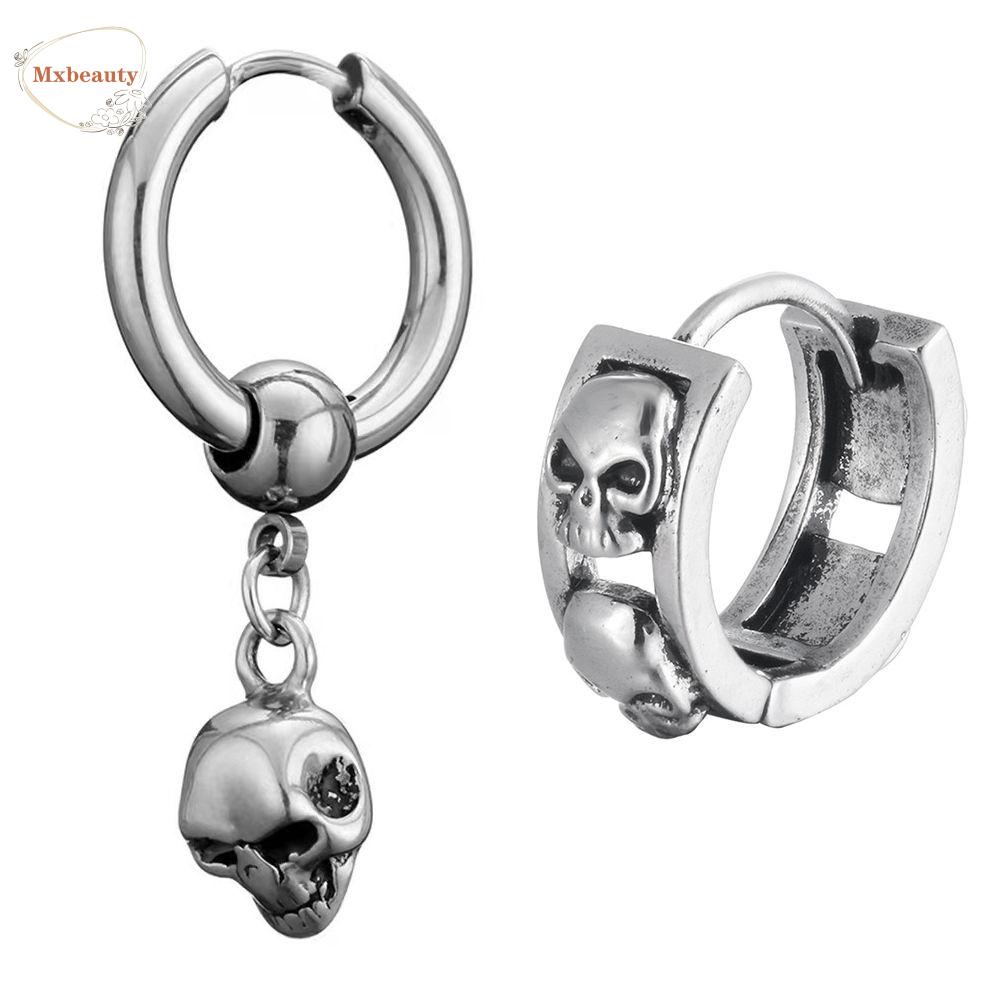 Mxbeauty Pria Hoop Earrings Minoritas Street Wear Pesta Punk Fashion Desain Stainless Steel Kuningan Wanita Earrings