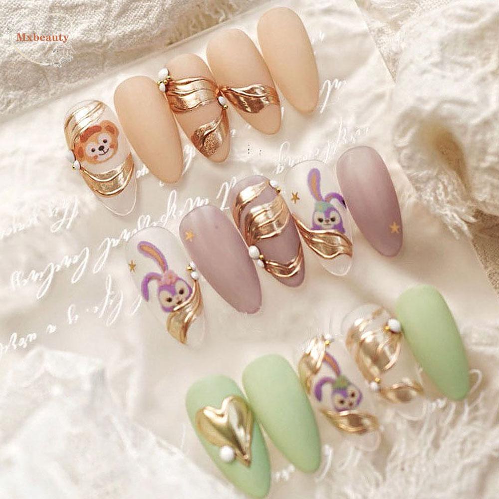 Mxbeauty Stiker Nail Art 3D Kartun Duffy Bear StellaLou Manicure Aksesoris