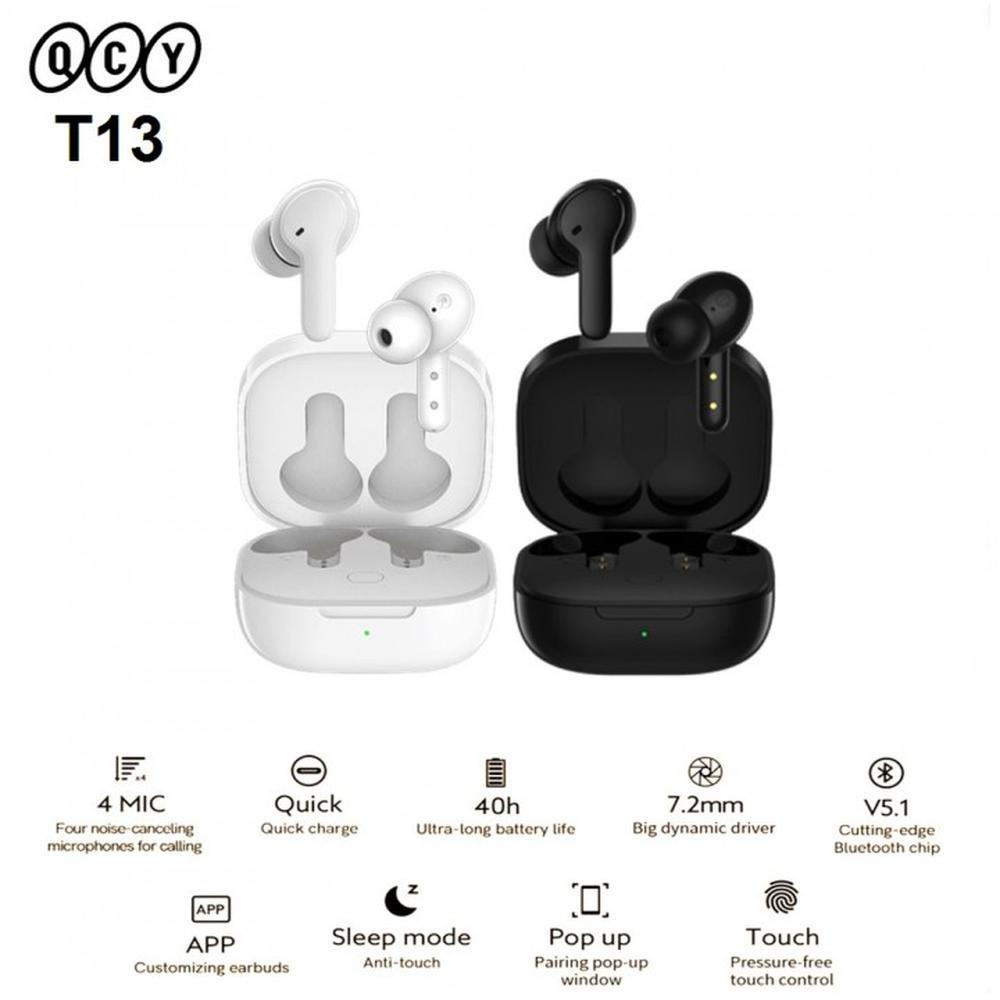 BOP TWS QCY T13 SUPER BASS + 4 MIC ENC CLEAR CALLS HIFI SOUND WIRELESS HEADSET ORIGINAL TOP QUALITY