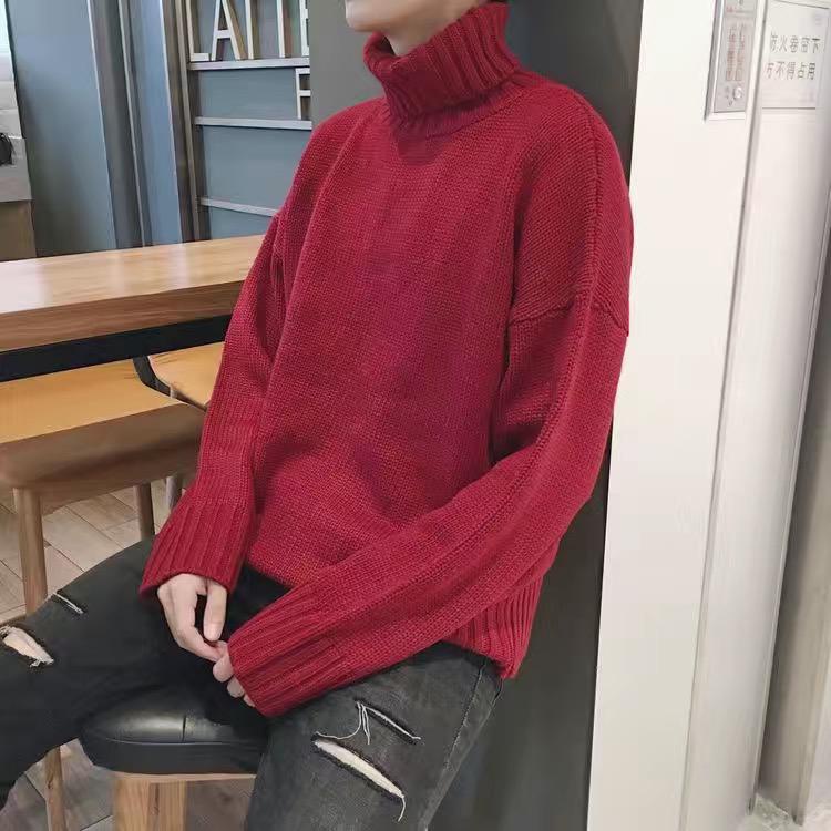 IMPORT MAN WINTER TURTLENECK KNIT SWEATER TOP CHARLES BAJU RAJUT PRIA MUSIM DINGIN KOREAN STYLE