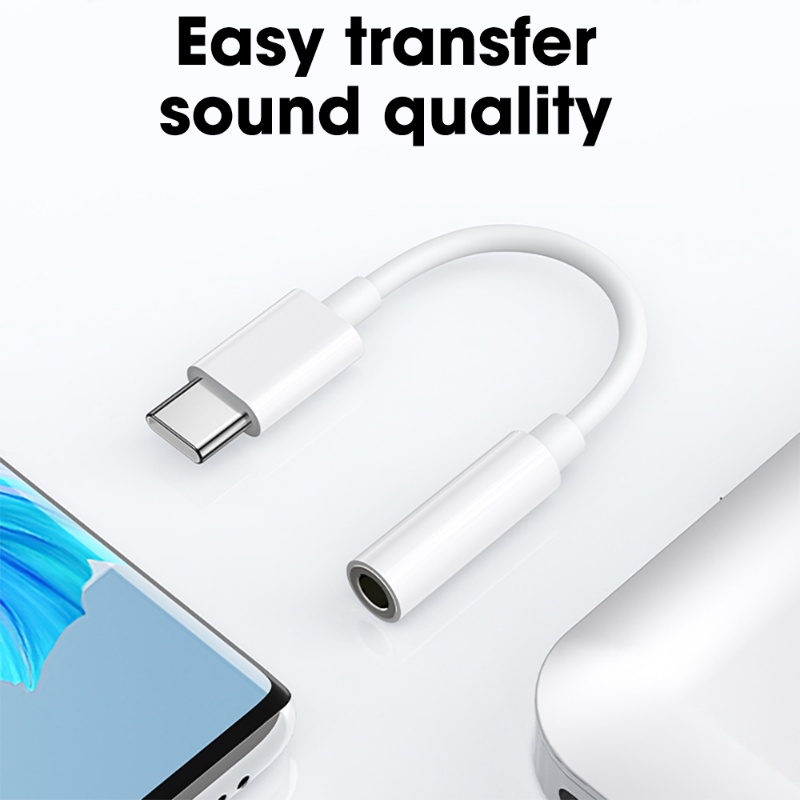 Universal Portable Mini Type-C Ke 3.5mm Audio Adapter Simple Compact High Quality Jack Headphone Kabel Converter