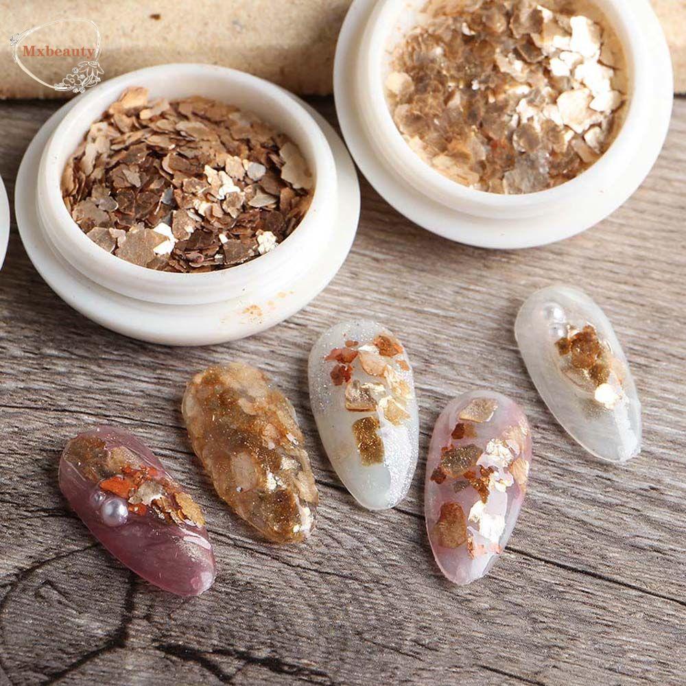 Mxbeauty Ornamen 3D Bentuk Abalone Motif Marmer Untuk Dekorasi Nail Art