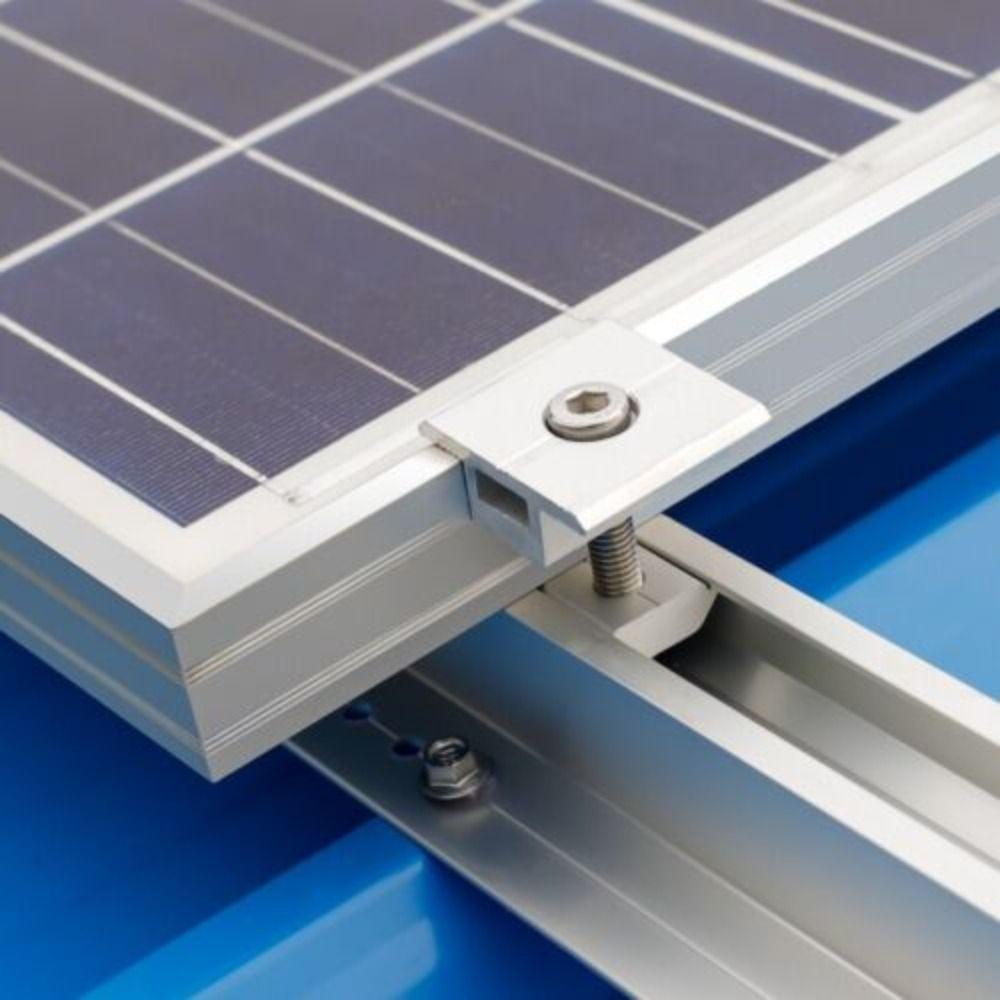 Populer Bracket Rel Solar Panel Portable Atap Memperbaiki Aksesoris Panel Photovoltaic