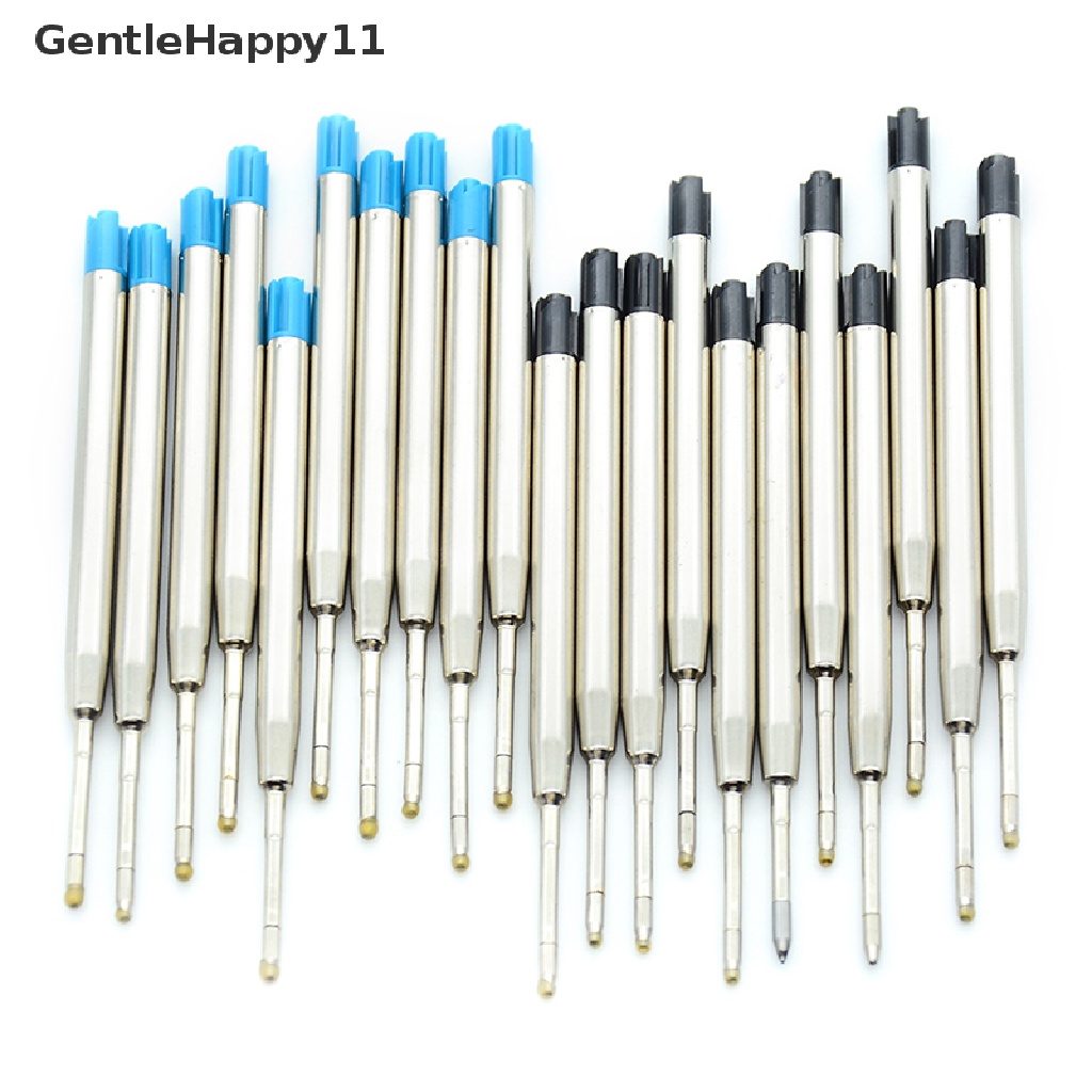 Gentlehappy 10pcs Tinta Biru parker style standard 1.0mm Bolpoin Isi Ulang nib medium id