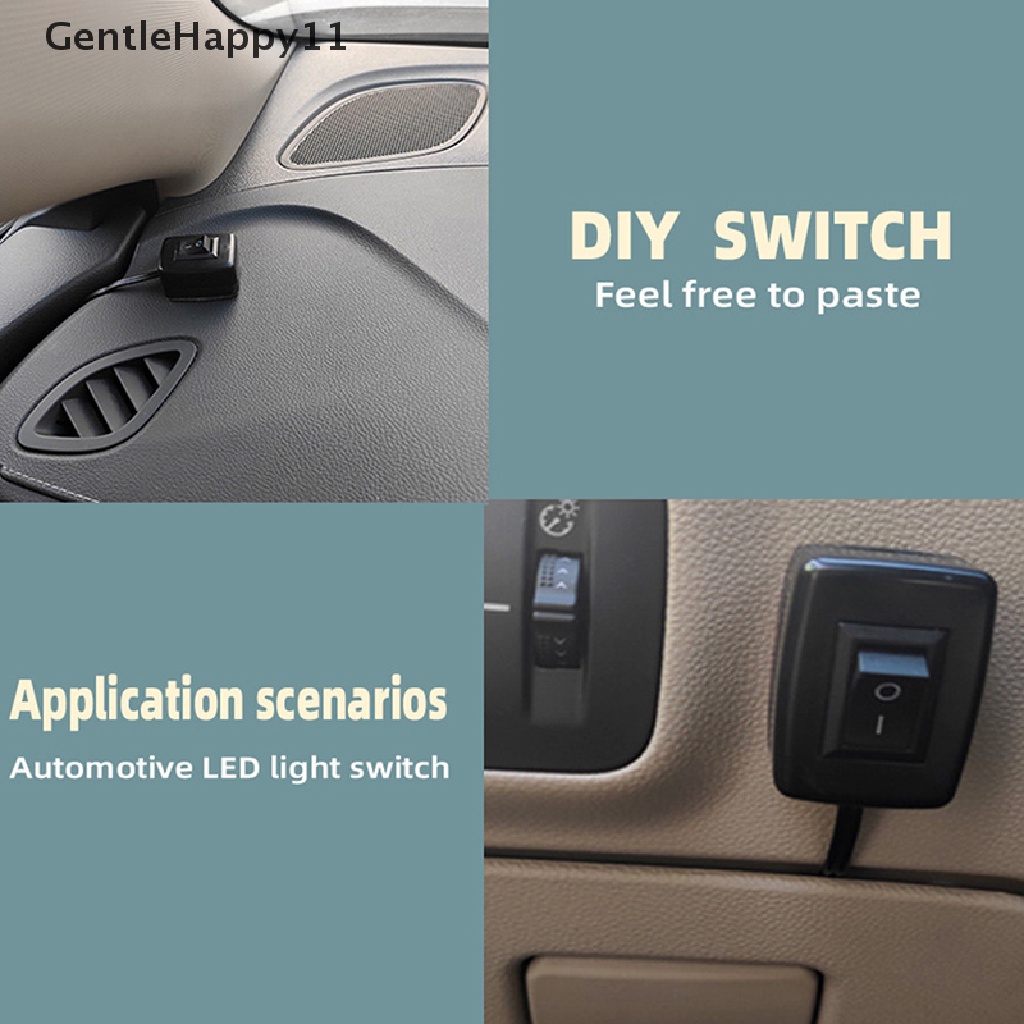 Gentlehappy Saklar Mobil DC 12V Universal Saklar Toggle Tipe Tempel Dengan Kabel 60cm Untuk DRL id