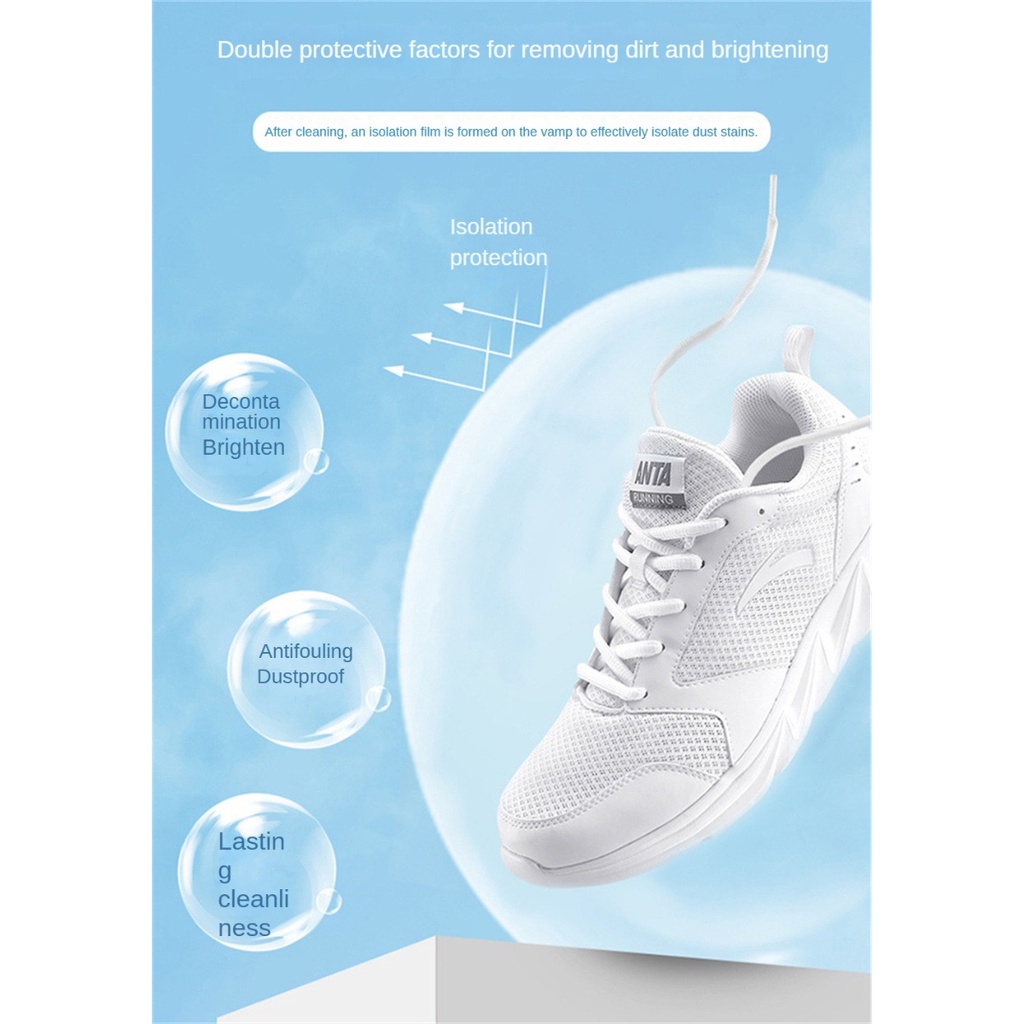 Krim Pemutih 260gr + Spons Serbaguna White Shoe Cleaning Cream Pembersih Pemutih Sepatu Semir Penghilang Noda Perawatan Sneakers Tas Sofa Kulit