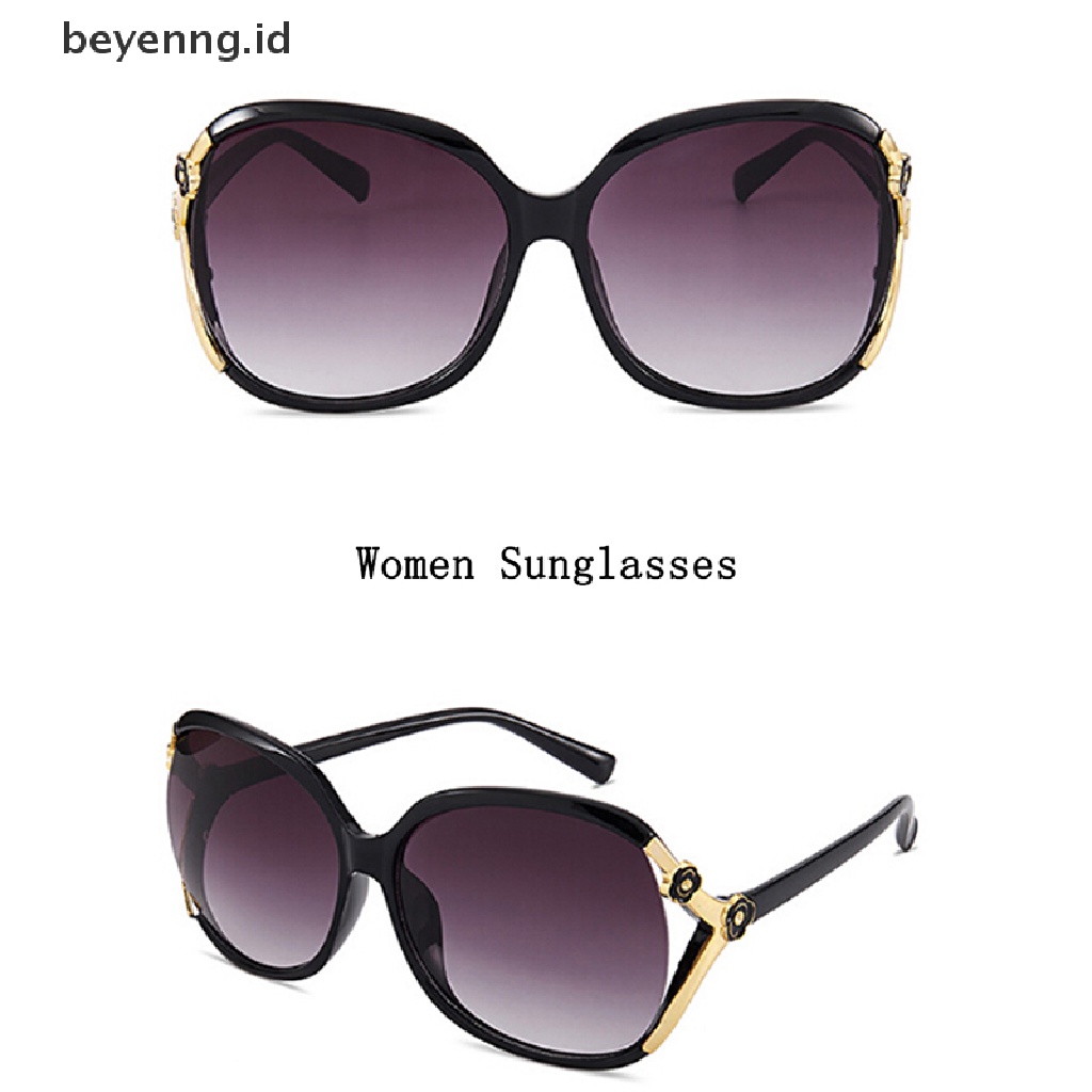 Beyen Kacamata Hitam Wanita Oversize UV400 Nuansa Besar Retro Round Eyewear2019New ID