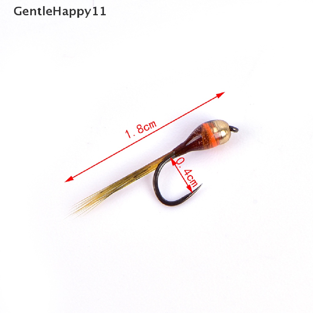 Gentlehappy 6PCS Kepala Tembaga Nymph Beadheads Fly Trout Greyling Trout Memancing Quick Sink Fly id