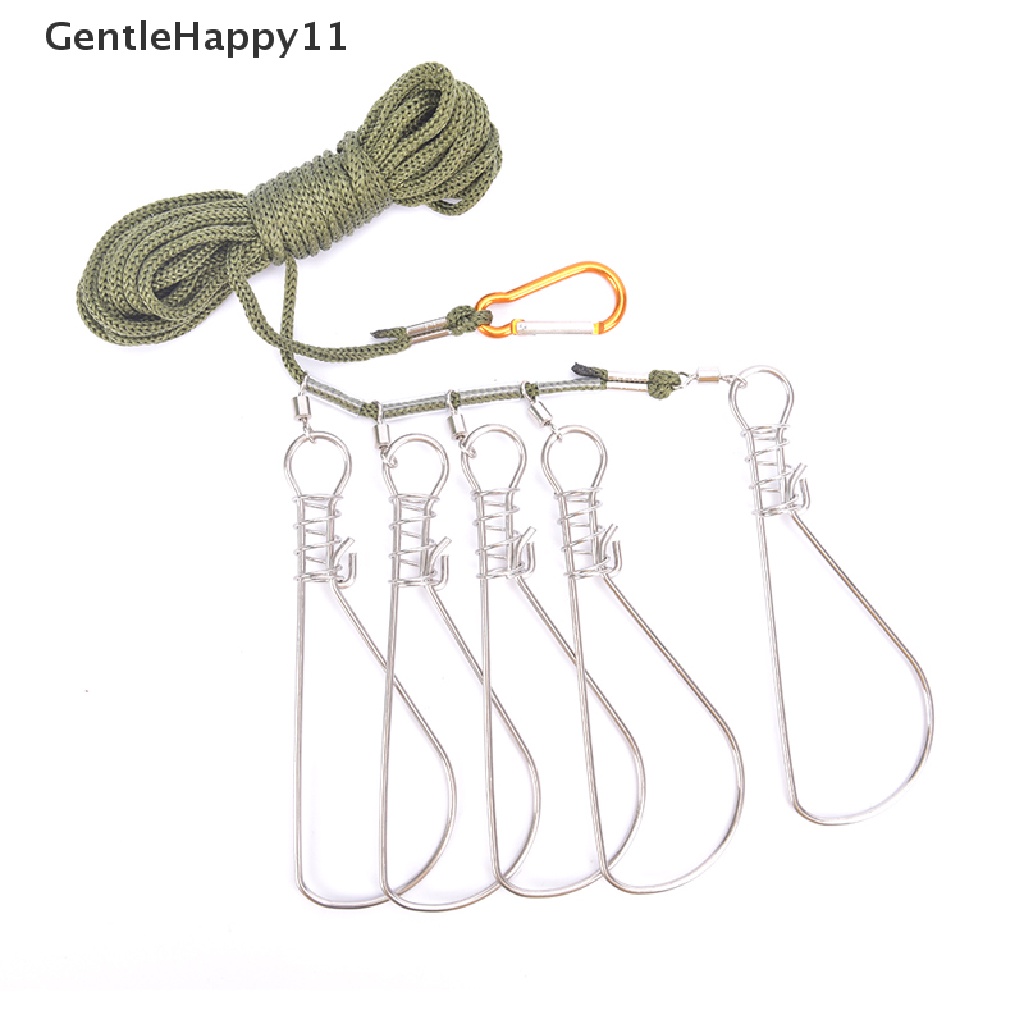 Gentlehappy fishing Lock Buckle fishing Snaps Chain Stringer Dengan Pelampung Sabuk Kunci Ikan Hidup id