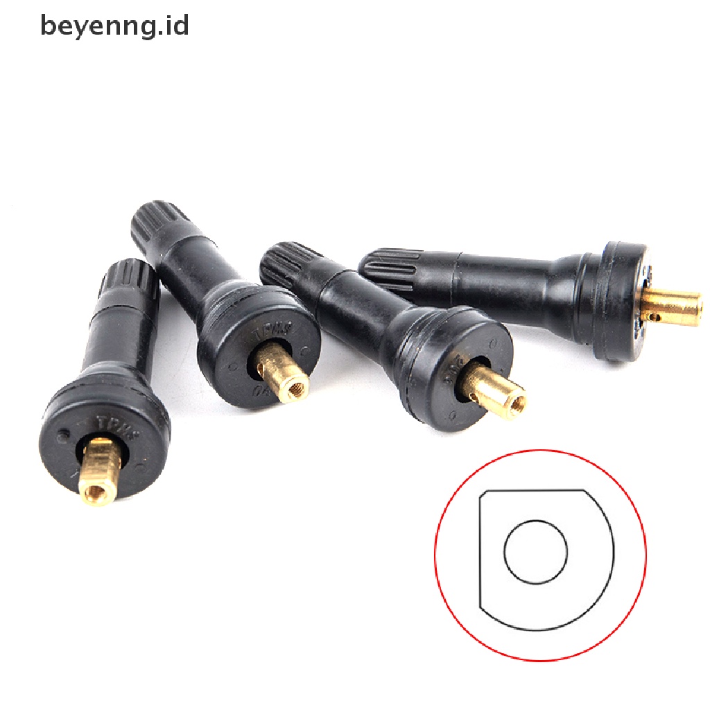 Beyen 4Pcs Katup Sensor Tekanan Ban Untuk Pentil Karet Roda Disc Tanpa Tabung Untuk TPMS ID