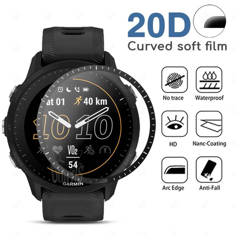 Untuk Garmin Venu Vivoactive Sq2 2s 3 4 4s Musik 20D Curved Edge Protective filmSmart Watch Soft Screen Protector Untuk Garmin Fenix 6 7 7s 7x Pro Sapphire (Bukan Kaca)