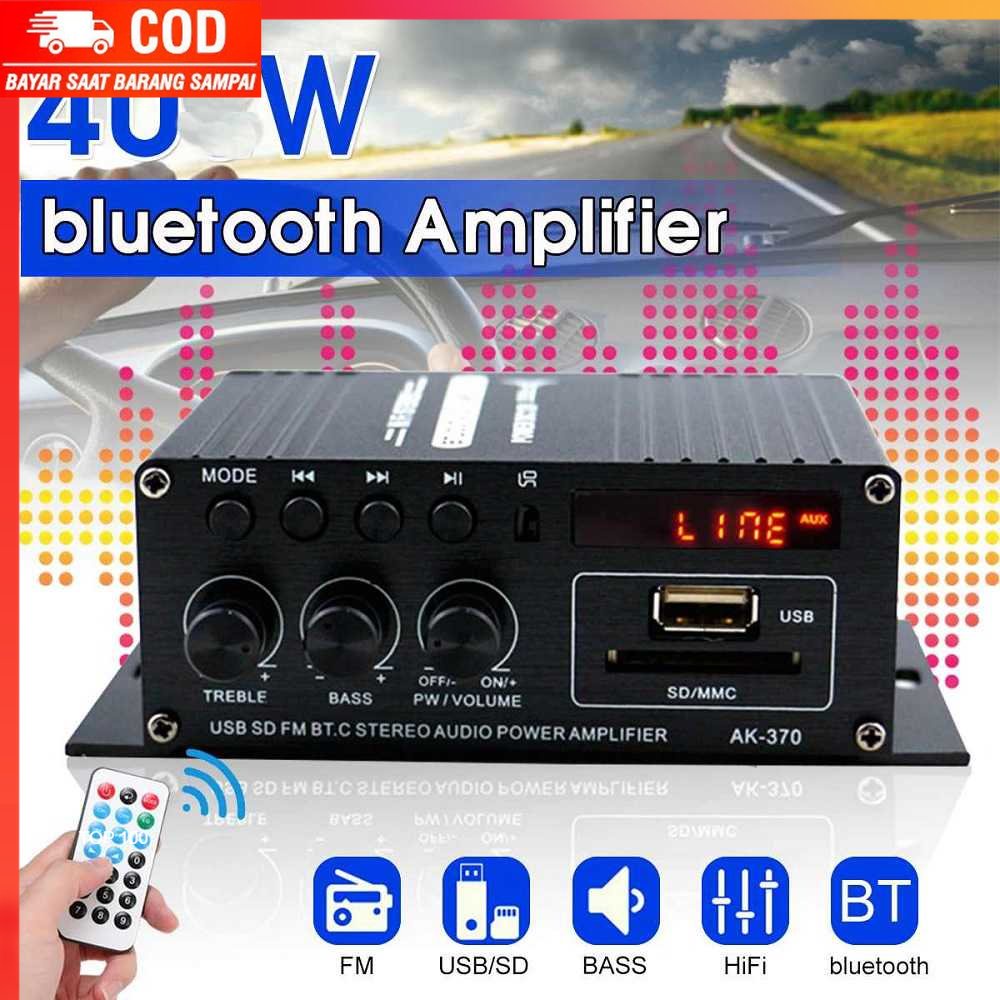 ( 100% BARANG ORI ) LEORY Penguat Daya Audio Bluetooth Car Power Amplifier 12V 40W - AK370