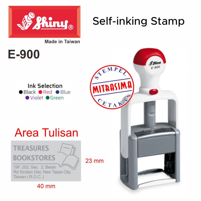 

Stempel Shiny E-900 ( Shiny Essential bentuk persegi E900 Tipe E 900 )