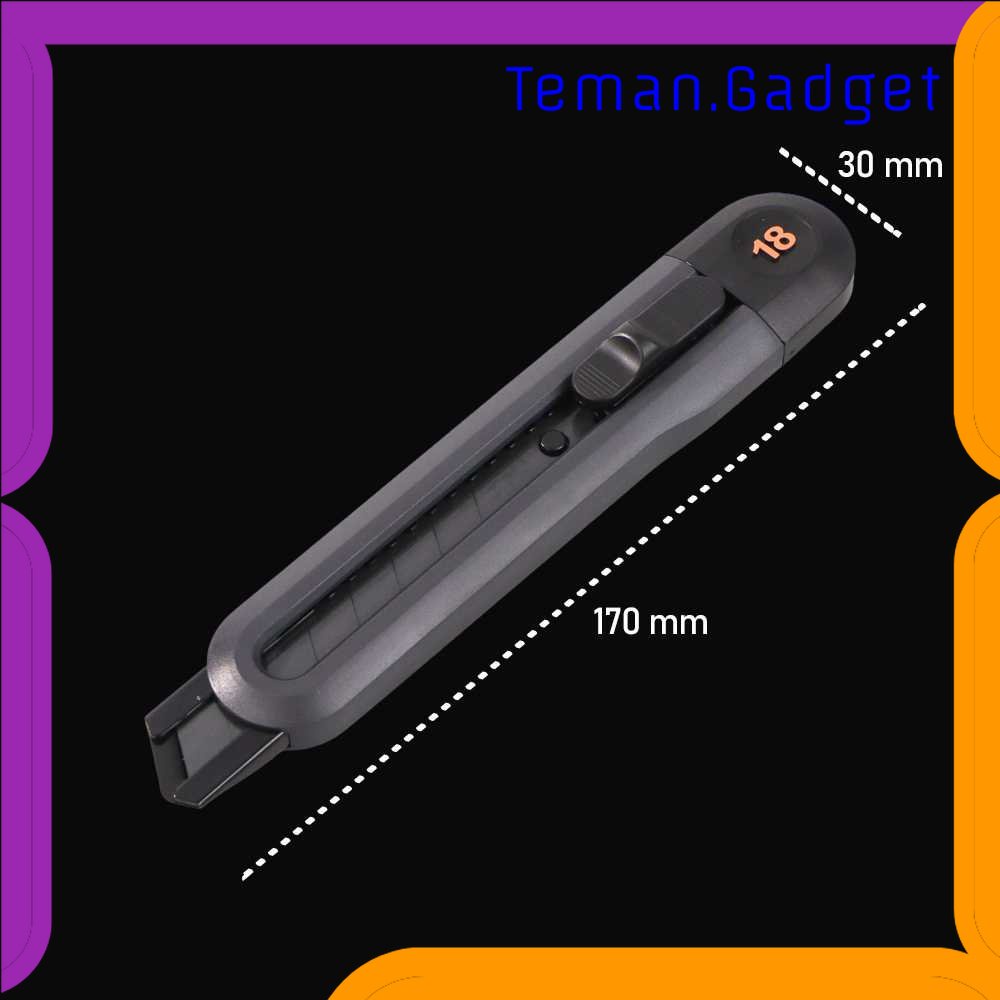 TG - ATK Deli Pisau Cutter Wide Blade SK2 18 mm - HT4018