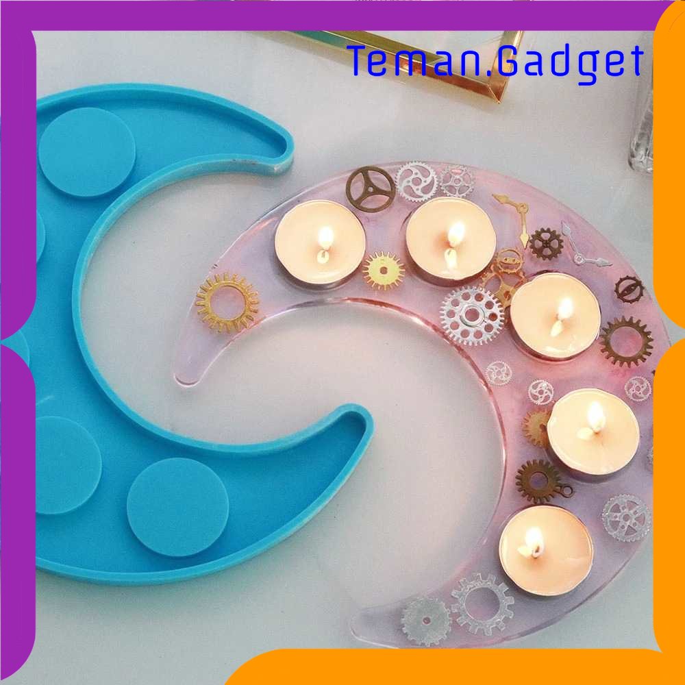 TG - DPR Xiyo Cetakan Tempat Lilin Resin Silicone Mold Model Bulan - 5042