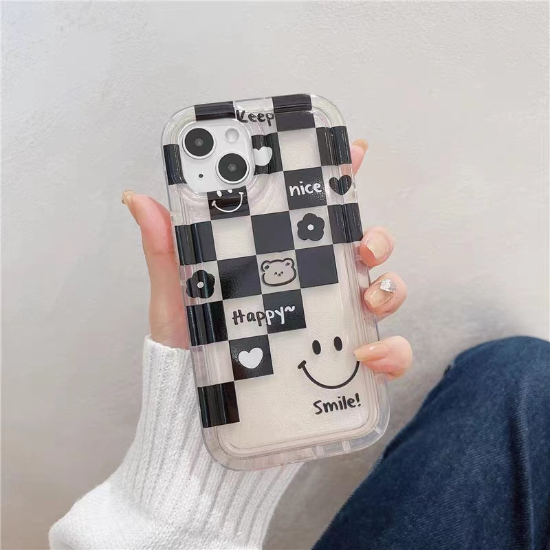 IPHONE Cocok Untuk Iphone11 14 14pro 14plus 13 13mini 13pro 13prm iPhone12 7Plus 8Plus Xr XS 13 12mini Pro Max Empat Sudut Casing Ponsel Transparan Tahan Guncangan