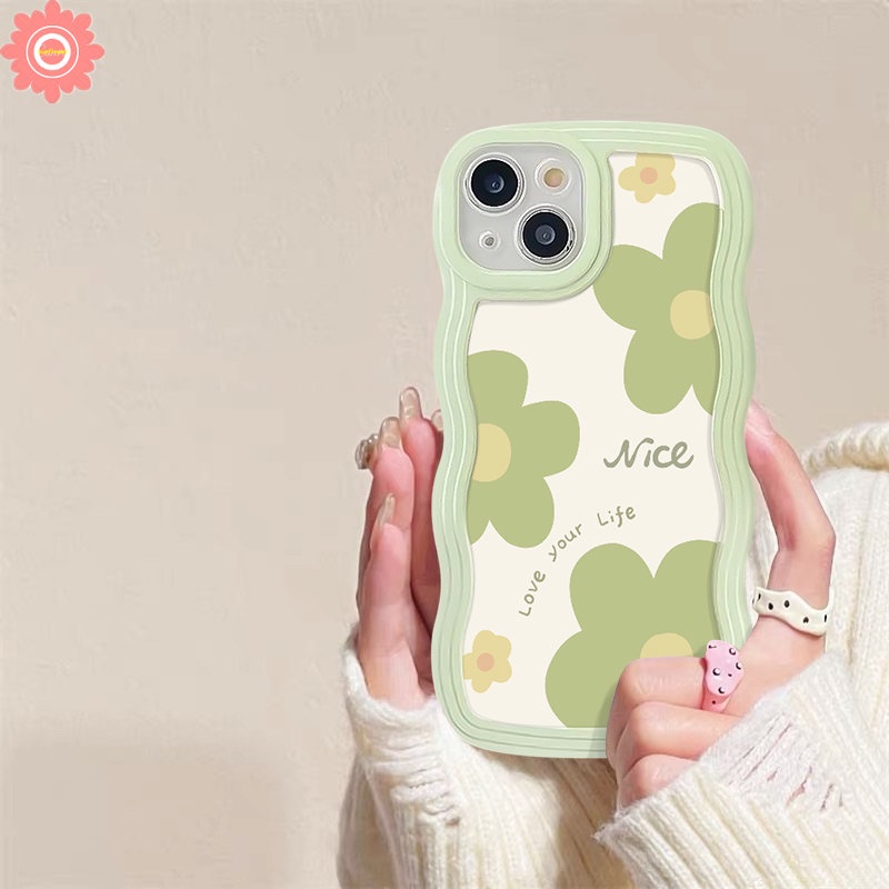 Spring Flowers Casing Untuk Infinix Hot 9 10 11 12 Play Note 10Pro 12 G96 12Pro Hot 9 10s 10 12i 10Lite 20s 12Pro 20 11s 8smart 45 6 Plus Fresh Floral Wavy Edge Soft Tpu Cover