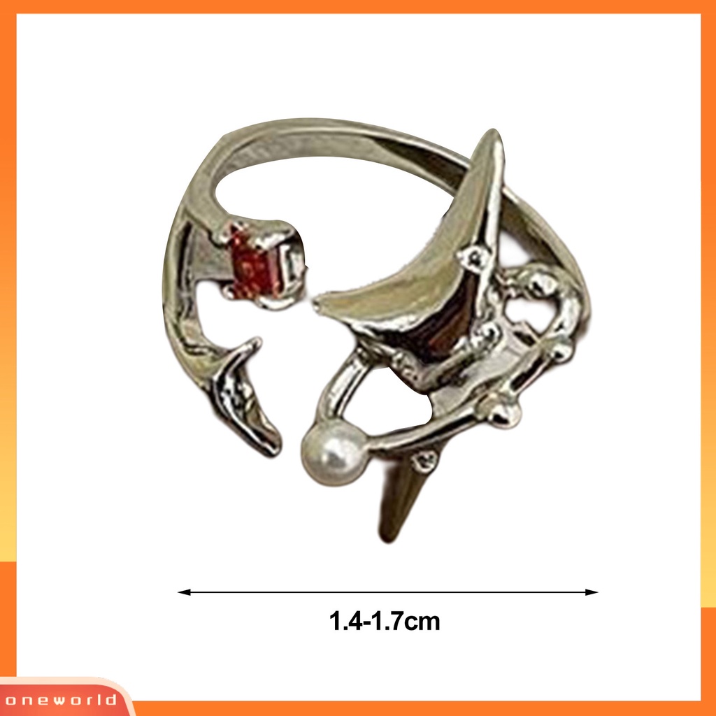 [EONE] Adjustable Multi Layer Temperamen Wanita Cincin Kreatif Spiral Salib Bintang Terbuka Cincin Perhiasan Aksesoris