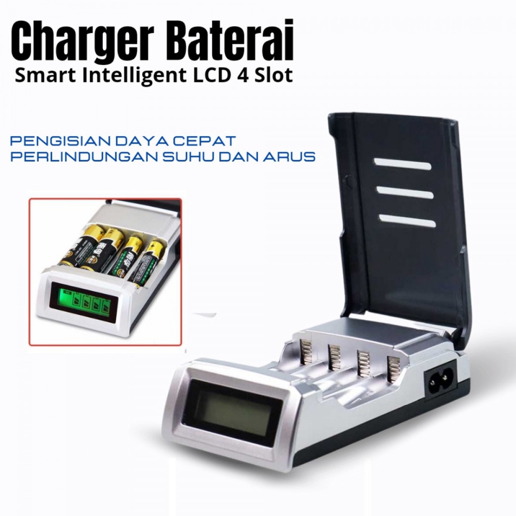 Taffware Charger Baterai Smart Intelligent LCD 4 Slot - C905W