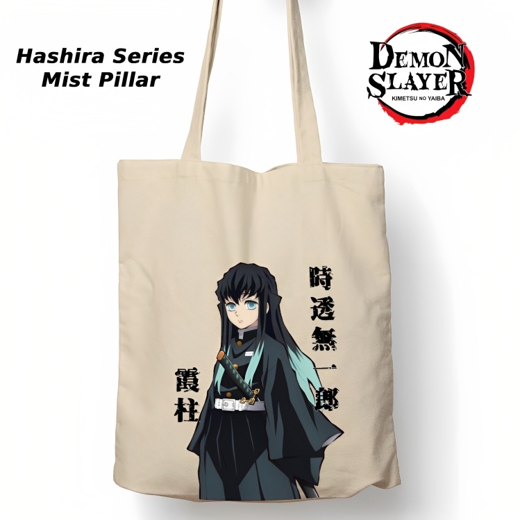 Totebag Anime Kimetsu no yaiba Hashira Series Tote bag premium Totebag zipper totebag velcro Termurah tote bag resleting