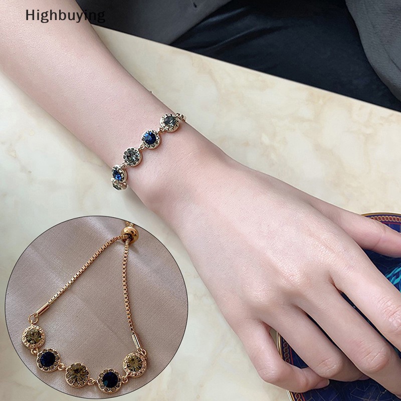 Hbid Personalized Zircon Bracelet Bangle Untuk Wanita Korea Adjustable Cuff Bracelets Perhiasan Anniversary Glory