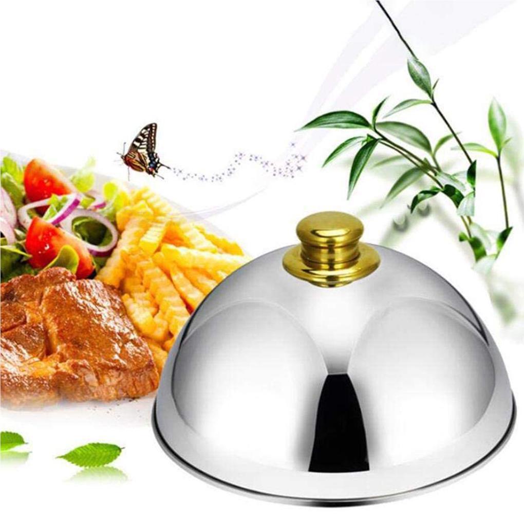 Cloche Food Cover Dome Serving Plate Dish Piring Makan Tahan Aus Tahan Air Tutup Arc Rumah Dapur Restoran Cafe