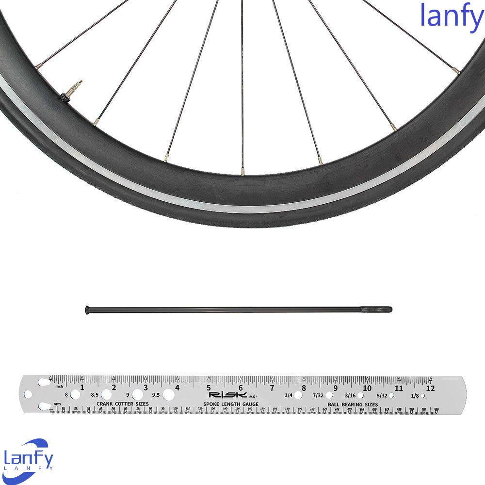 Lanfy Bicycle Spoke Measuring Ruler Tahan Lama MTB Cycling Bicycle Spokes Ruler Aksesoris Sepeda Alat Ukur Panjang Penggaris