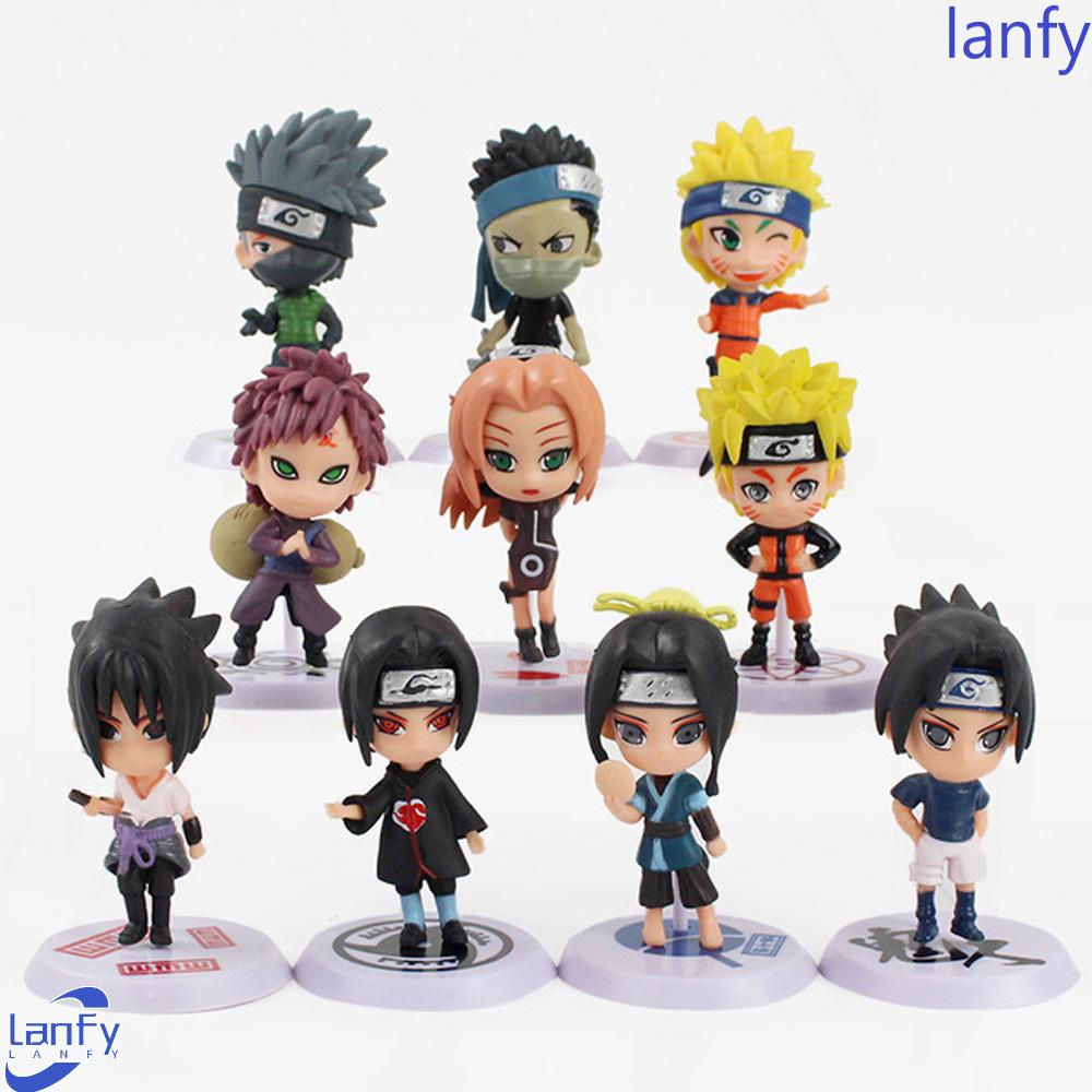 Lanfy Naruto 6pcs/Lot Patung Model Japan Comics Gaara Obito Itachi Kakashi