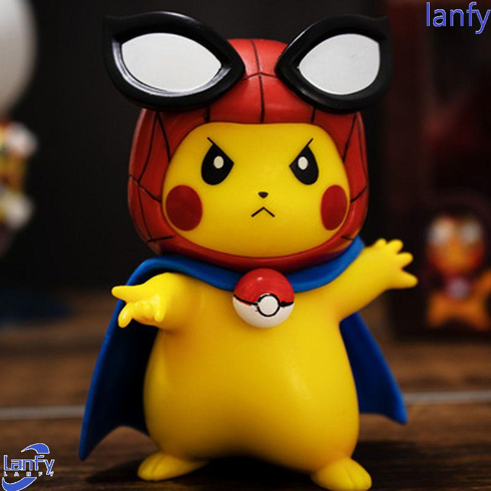 Lanfy Pokemon Action Figure Hadiah Anak Mobil Dekorasi Iron Man Koleksi Anak Kids Cosplay Pikachu