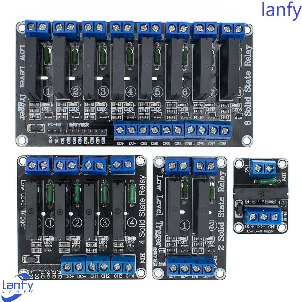 Lanfy Modul Relay Solid State 240V 2A Elektronik Tahan Lama Modul Relay Sekring Resistif 1per2 /4 /8 Channel