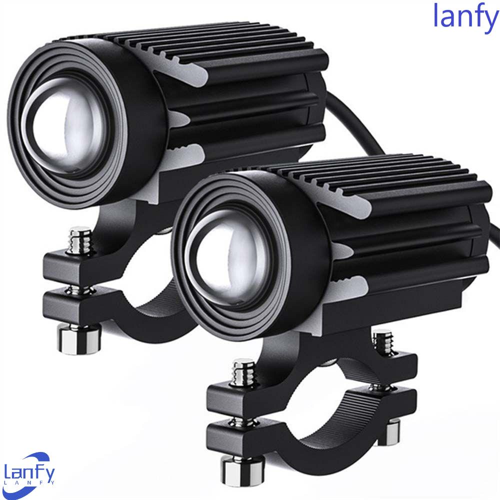 Lanfy Lampu Sorot LED Motor Aksesoris Mobil Universal Dengan Lensa Fog Lamp Lampu Hias Bantu Spotlight