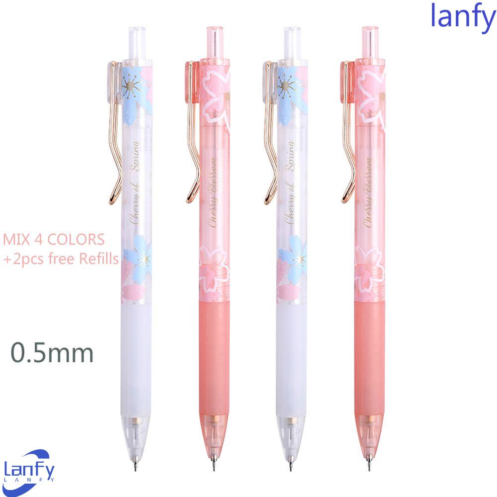 Lanfy Pensil Otomatis Indah High Quality Bunga Sakura Musim Sakura Alat Tulis Pensil Mekanik