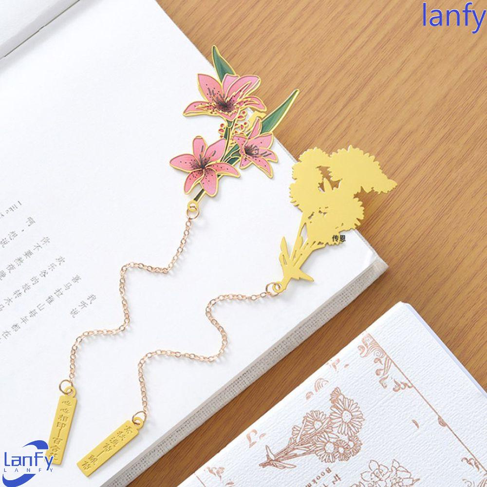 Lanfy Bunga Kuningan Bookmark Tulip Retro Sastra Artistik Sekolah Alat Tulis Gaya Cina Tanda Pagination