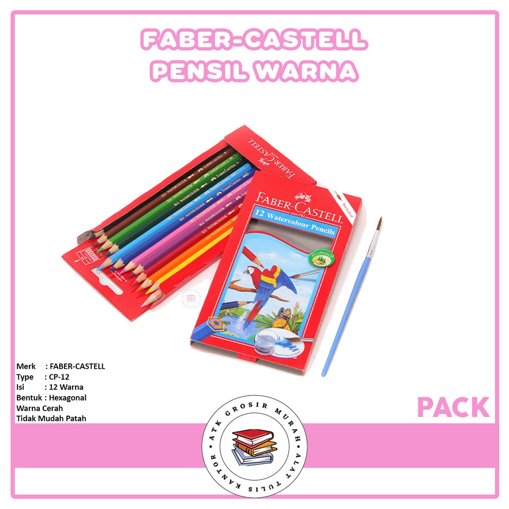 

FABER-CASTELL Watercolour Pencils 12L - Pack