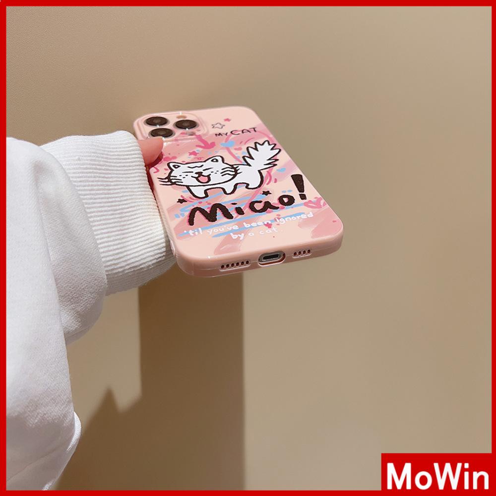 For iPhone 14 Pro Max iPhone Case Cream Glossy Soft Case TPU Shockproof Camera Cover Protection Graffiti Cat Compatible with iPhone 13 Pro max 12 Pro Max 11 xr xs max 7Plus 8Plus