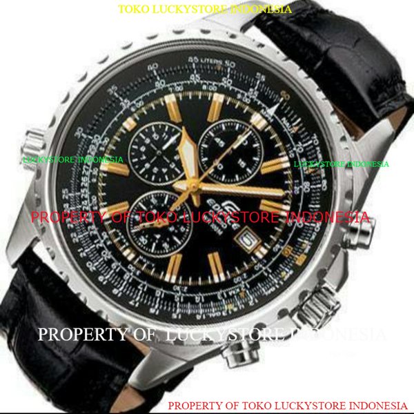 Jam Casio Edifice EFR 527L - 1A2VUDF Leather Black Exclusive dan Berkualitas