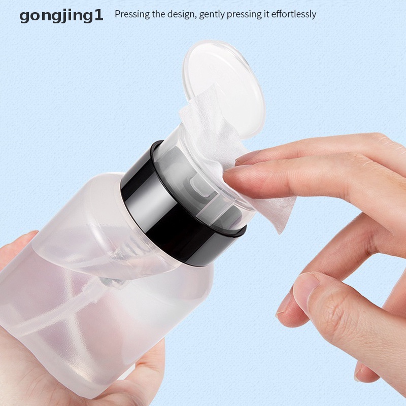 Ggg Botol Penghilang Kutek UV Gel Press Bottle Nail Art Bersih Kosong Pump Liquid ID