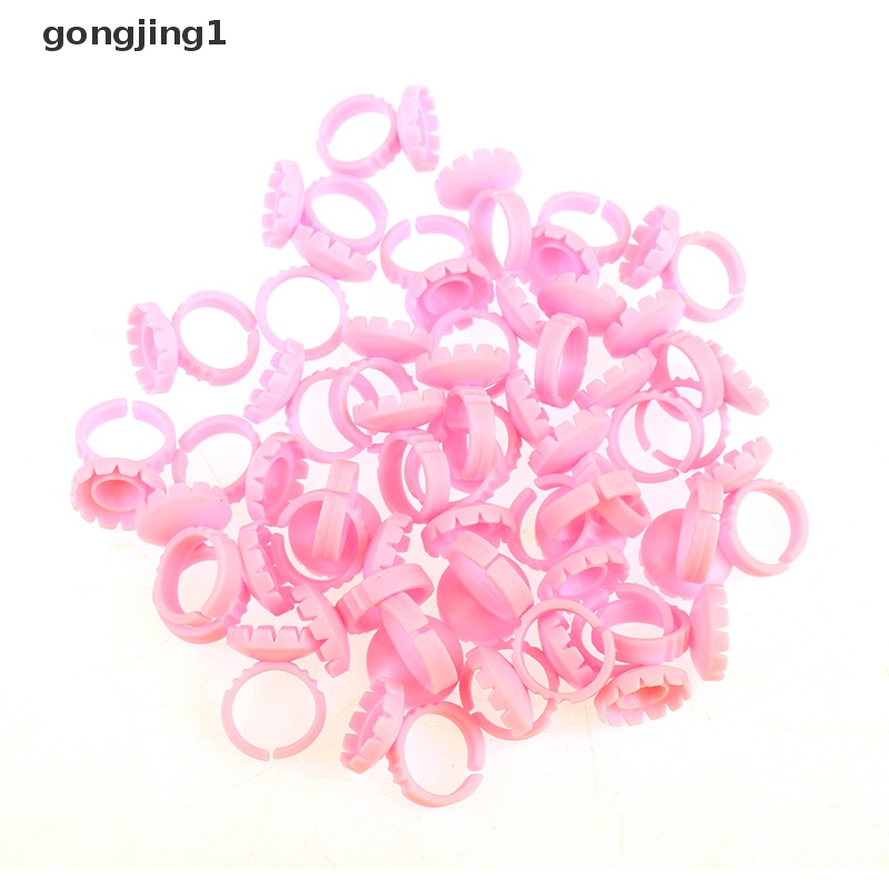 Ggg 100Pcs Cincin Ekstensi Bulu Mata Sekali Pakai Lem Lash Fan Cup Finger Holder Fans ID