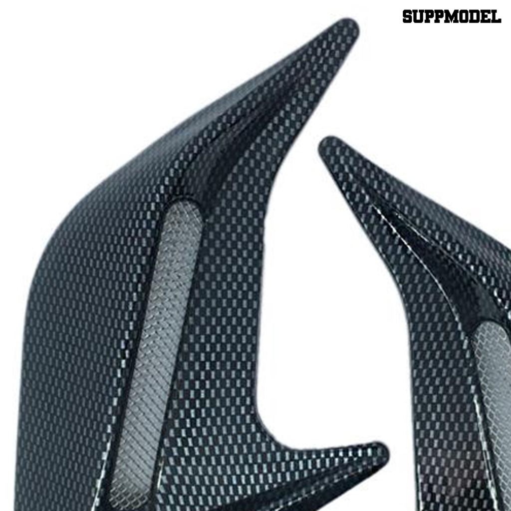 [SM Auto] 1pasang Car Fender Side Vent Black Carbon Glossy Anti Air Modifikasi Universal Car Side Insang Fender Side Air Outlet Vent Decor Aksesoris Eksterior